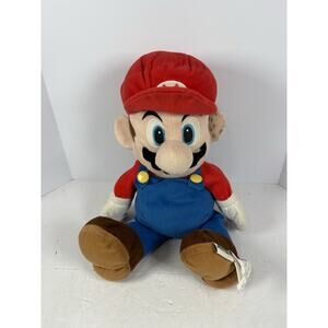 Licensed Super Mario Kids Bedding Plush Cuddle Decorative Pillow Buddy w/Pouch